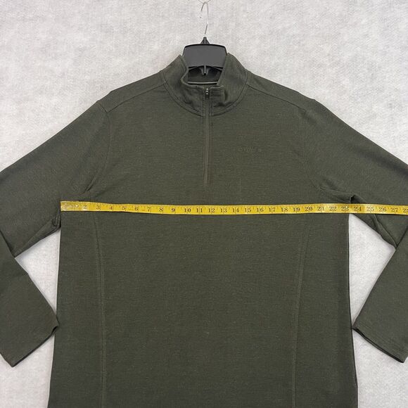 Orvis Quarter Zip Pullover Sweater Mens Size L Green Lightweight Long Sleeve - Picture 5 of 11